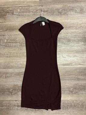 h&m brown leather dress Coated Dress